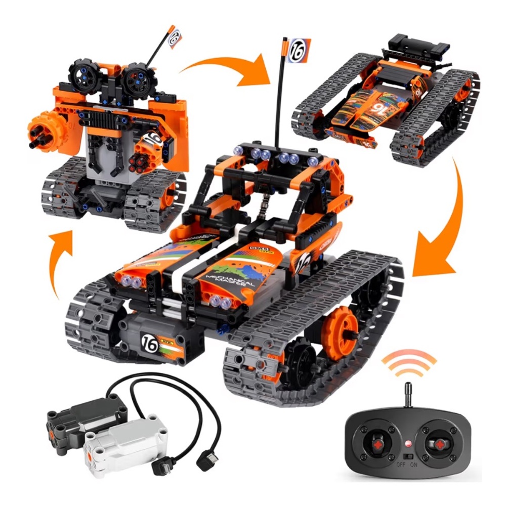 BIRANCO. STEM Remote Control Building Kit 3 in 1 RC Tracked Racer/Tank/Robot